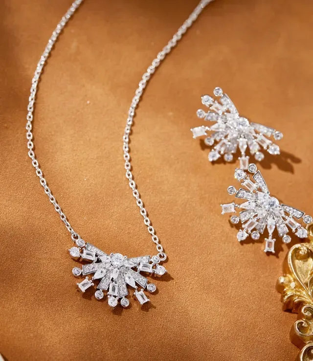 Crystal Fan-Cluster Statement Earrings 4