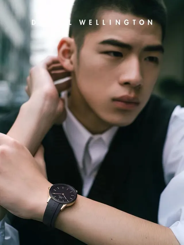 Daniel Wellington Montre Classique Noir Or Rose Ton Quartz 2