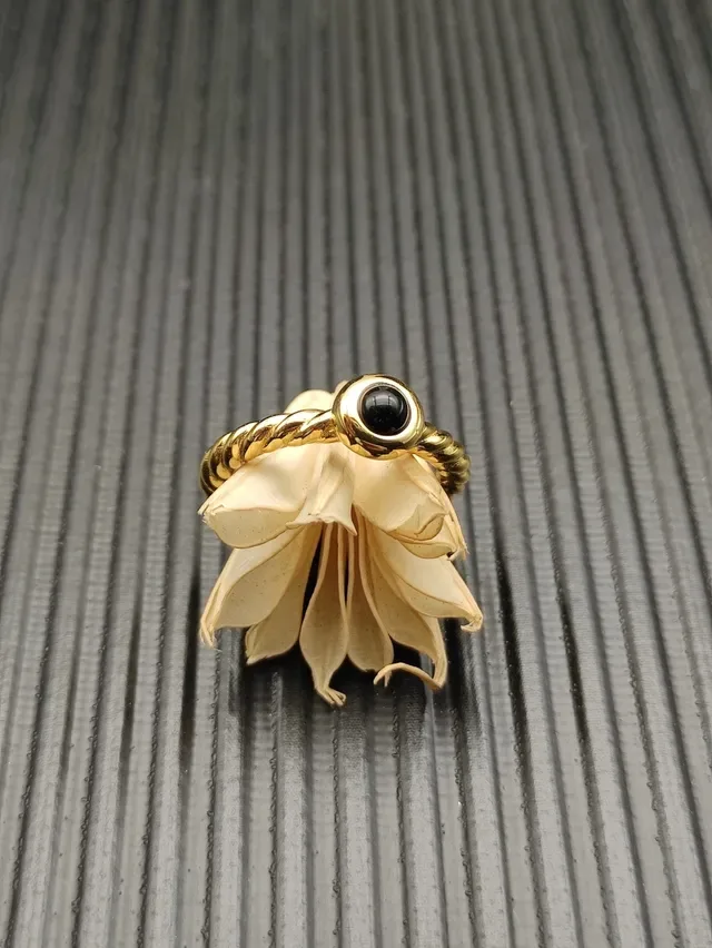 David Yurman Cable Classics Anillo de Piedra Cabochon Banda Trenzada Oro Negro 6