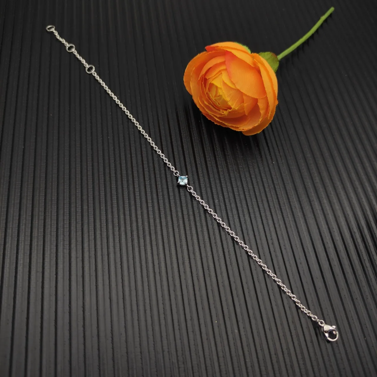 David Yurman Single Stone Aquamarine Bracelet 7