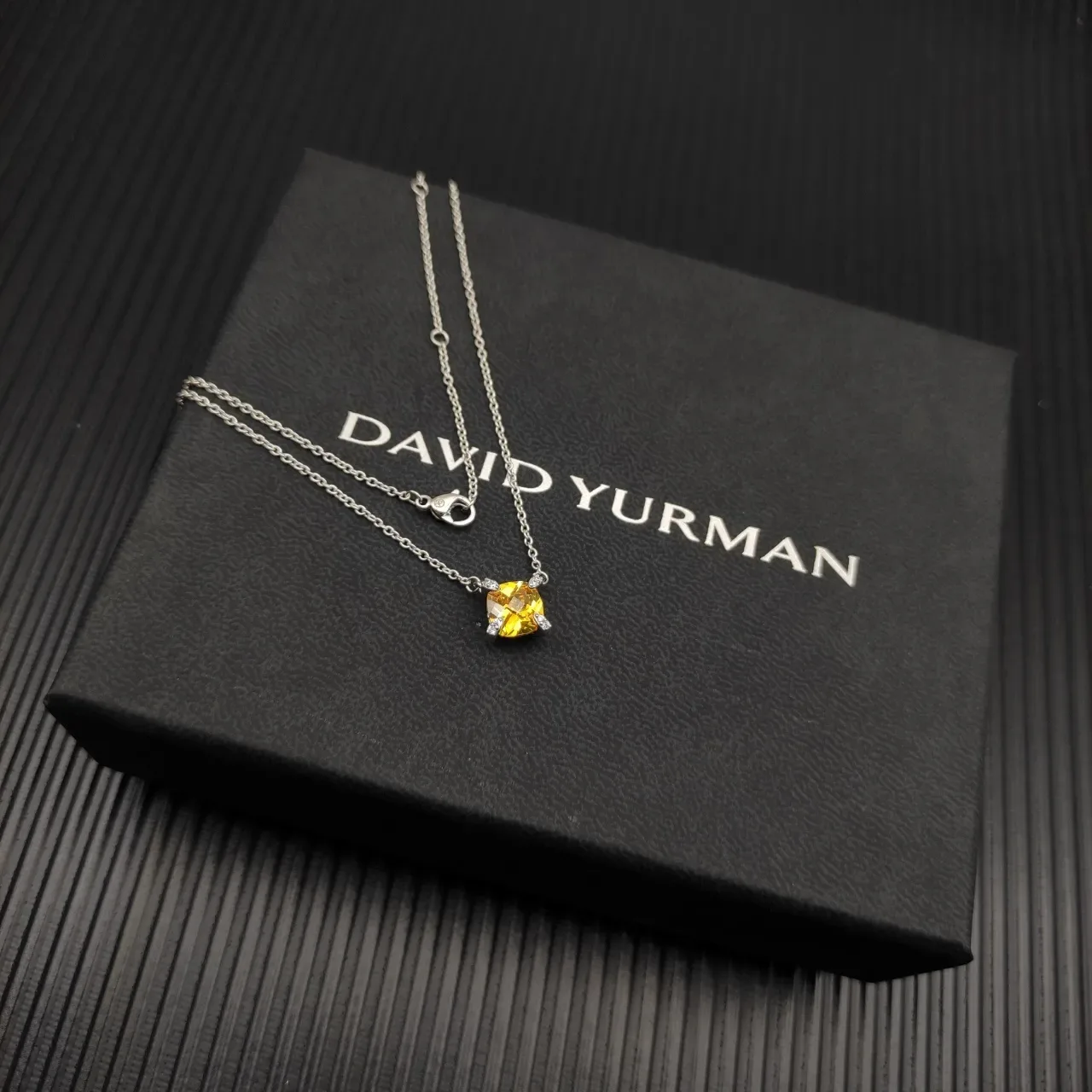 David Yurman Yellow Gemstone Pendant Necklace 5