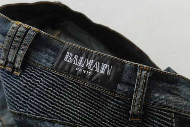 Jeans distressed moto-panelled zippé tapered 3