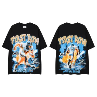 FIRST ROW Camiseta Oversize con Estampado Gráfico
