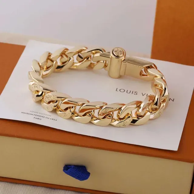 Gold and Silver Tone Chunky Curb-Link Toggle Clasp Bracelets 6