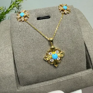 সোনা নীল ফুল প্রেরণা ক্যাবোচন সেন্টার হার