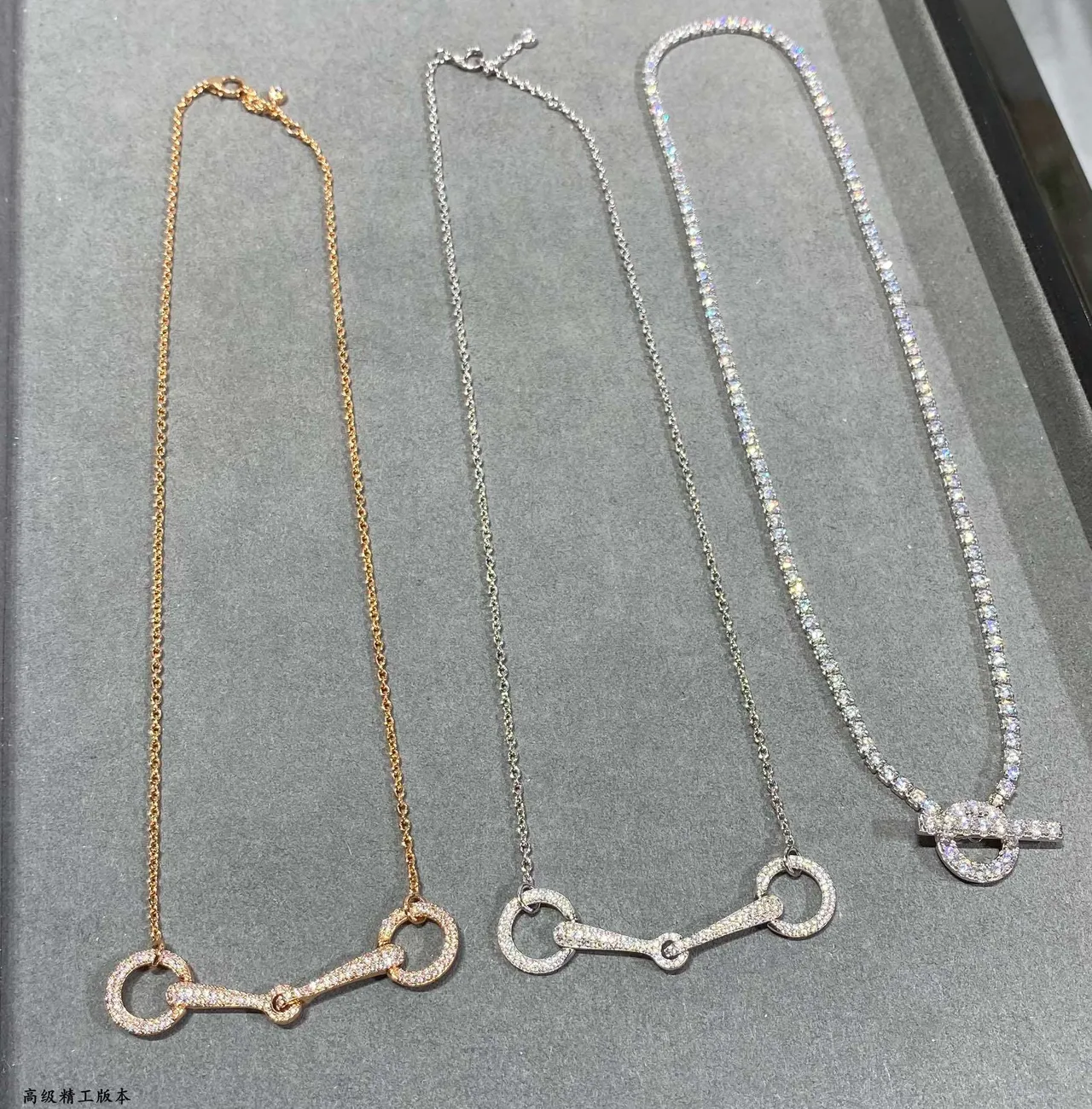 Gold Silver Chain-Link Pavé-Crystal Bracelet 2