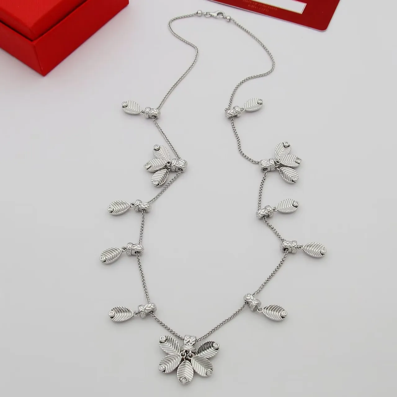 Gold-Tone Multi-Pendant Floral Motif Necklace 6