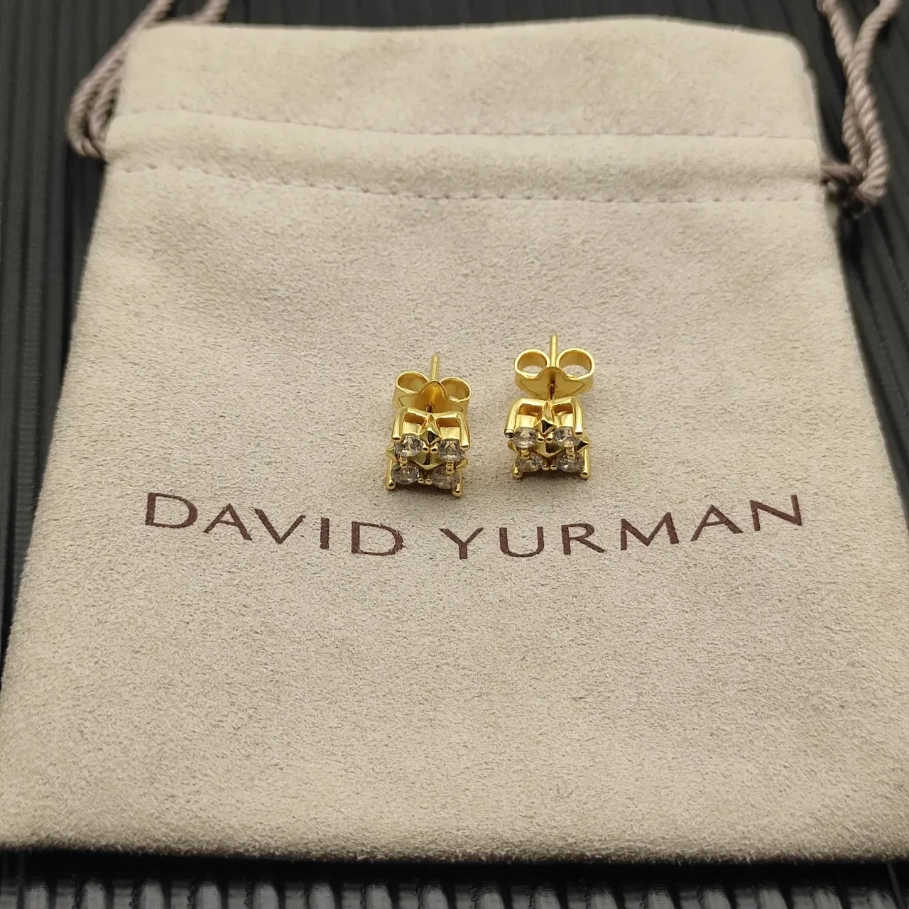 Gold-Tone Square Geometric Stud Earrings 12