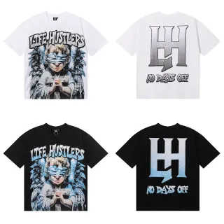 Camiseta con estampado gráfico de ángel con los ojos vendados