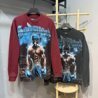 Graphic Print Crewneck Long-Sleeve T-Shirt