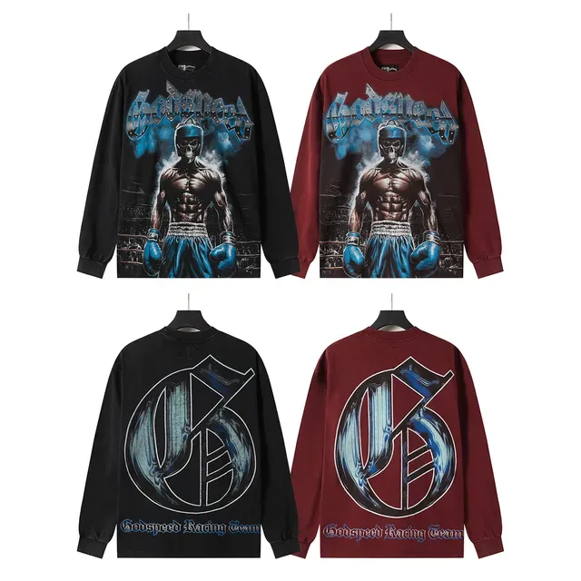 Graphic Print Crewneck Long-Sleeve T-Shirt 2