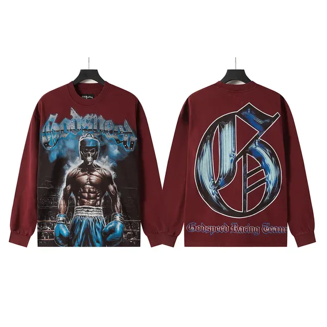 Graphic Print Crewneck Long-Sleeve T-Shirt 3