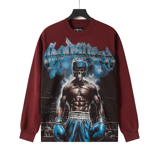 Graphic Print Crewneck Long-Sleeve T-Shirt 5