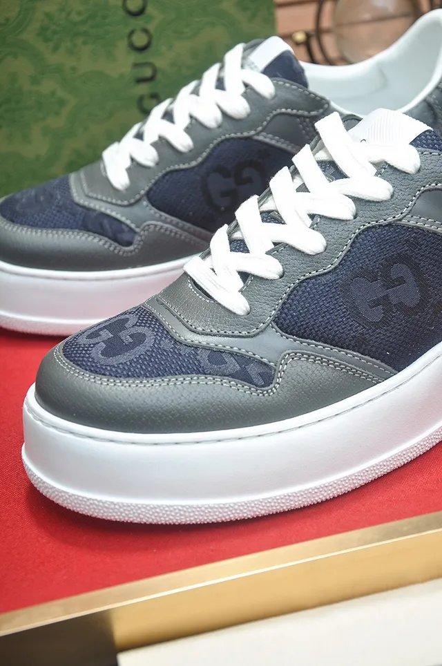 Gray and Navy Platform Lifestyle Sneaker 8