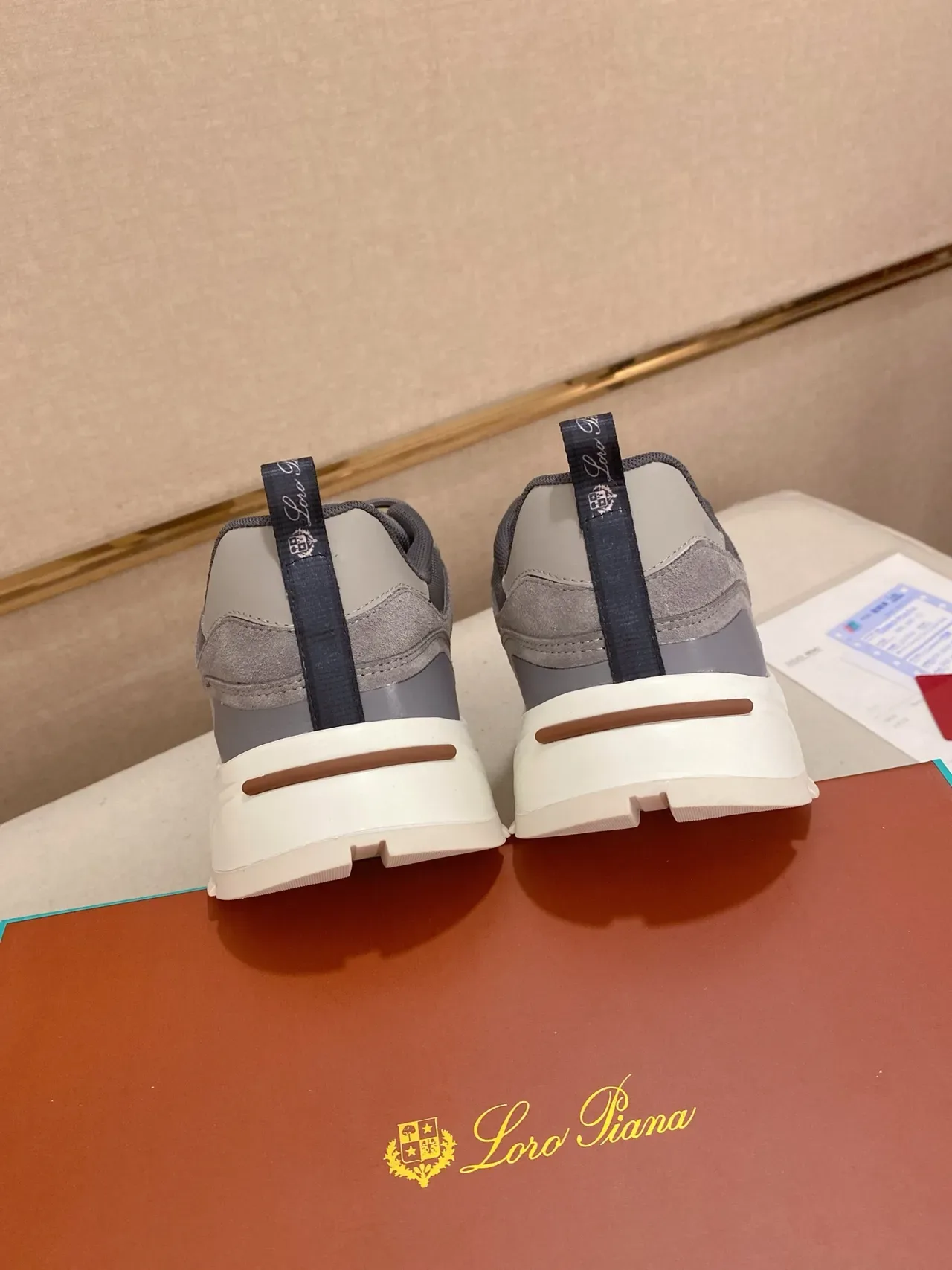 Gray Suede-Mesh Chunky Sole Lifestyle Sneaker 2