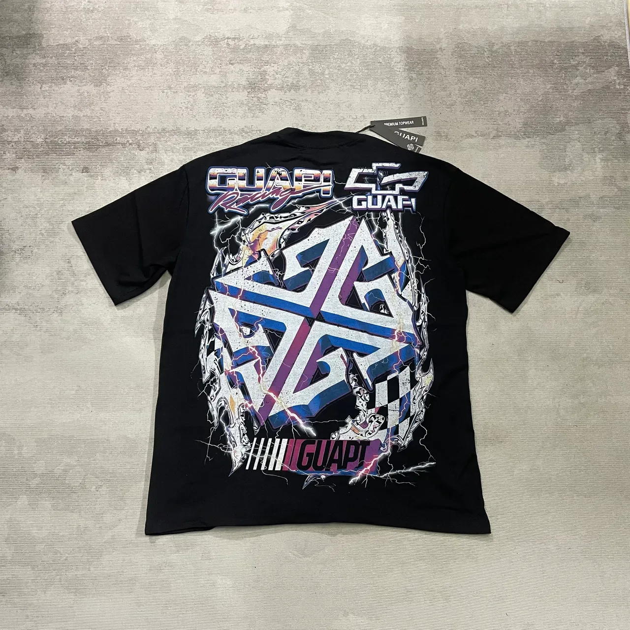 GUAPI Racing Graphic Print Oversized T-Shirt 6
