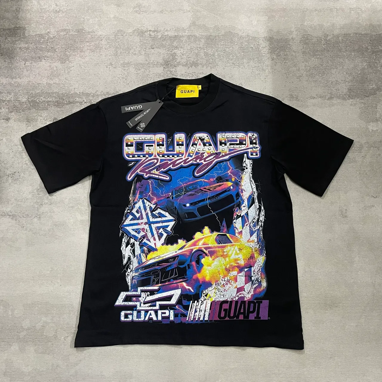 GUAPI Racing Graphic Print Oversized T-Shirt 7