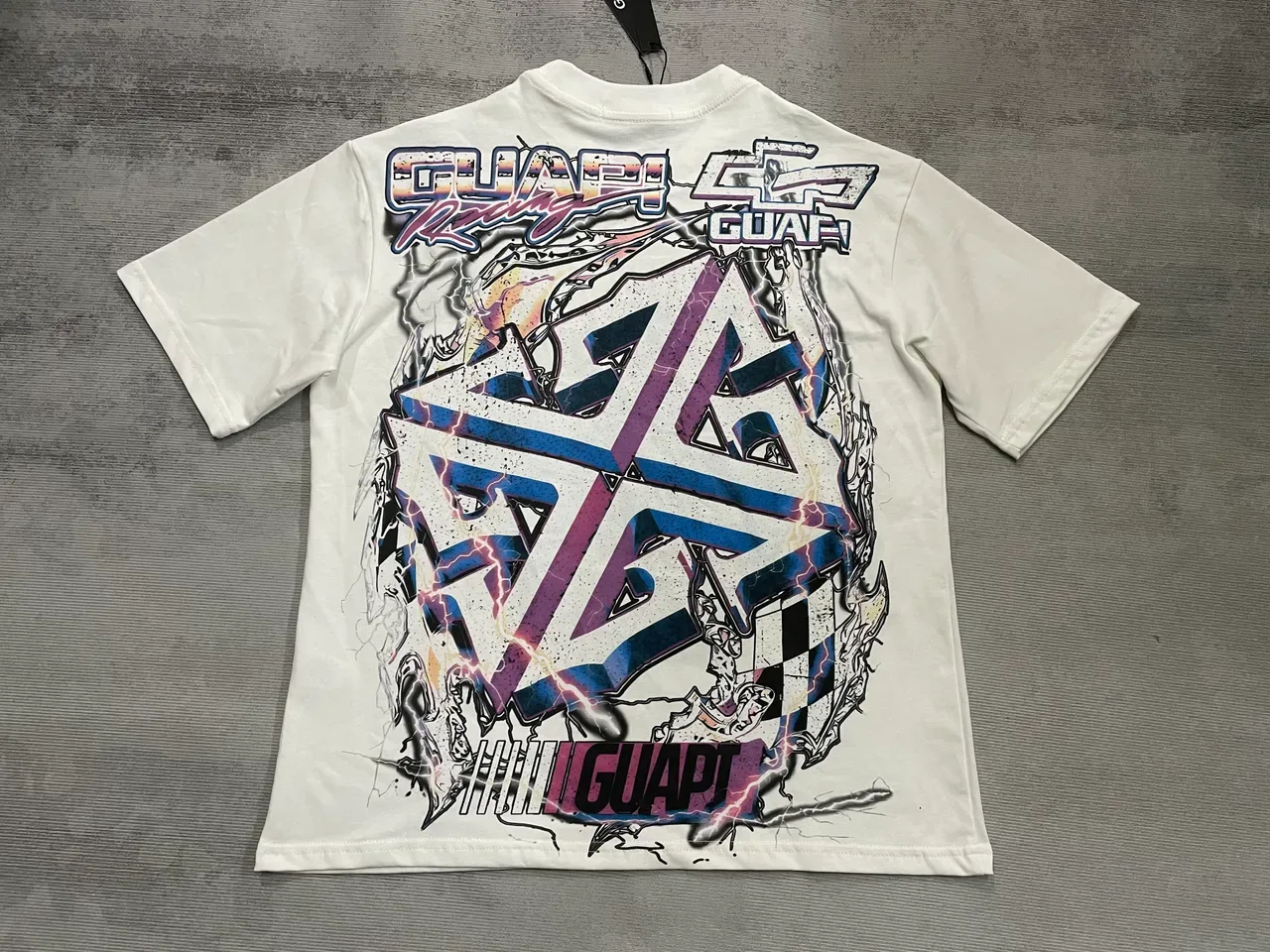 GUAPI Racing Graphic Print Oversized T-Shirt 8