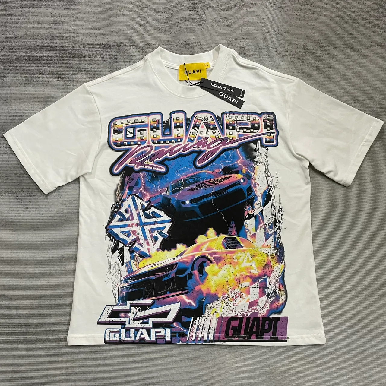 GUAPI Racing Graphic Print Oversized T-Shirt 9