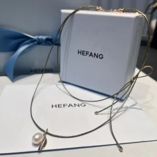 HEFANG মুক্তা ও পাতার লটকন সমযোজ্য তার মালা