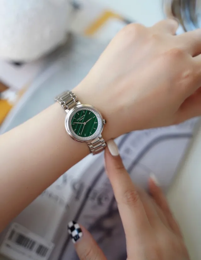 लोला रोज़ हरा मालाकाइट डायल Silver-Tone Quartz घड़ी 2