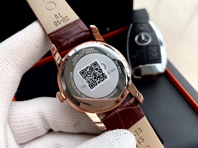 Mido Baroncelli गुलाबी सोने का टोन सफेद डायल यांत्रिक घड़ी 3