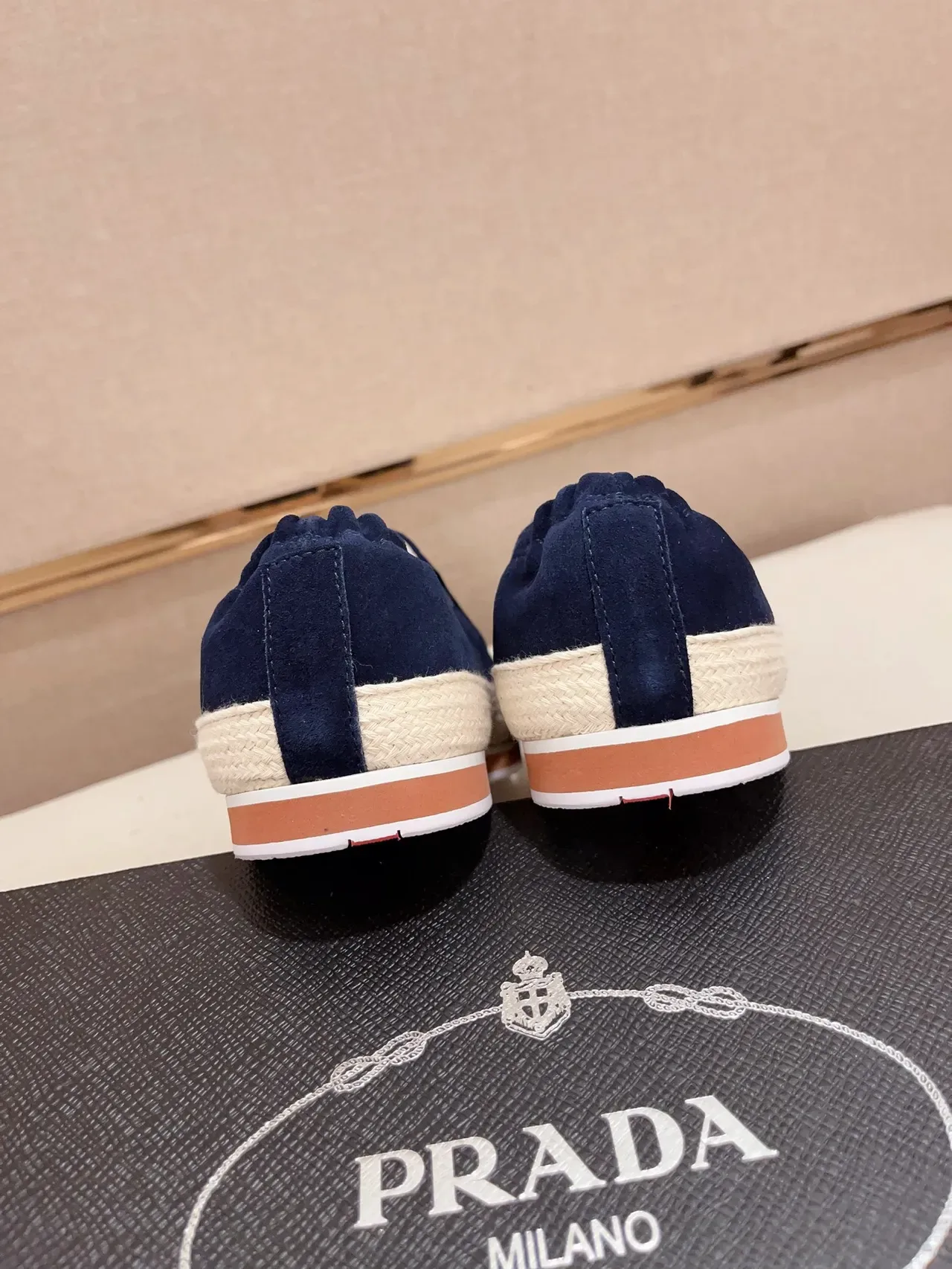 Navy Suede Slip-On Espadrille Boat Shoe 3