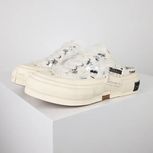 Off-White Fuzzy Sequin Platform Mule Casual Shoes 2
