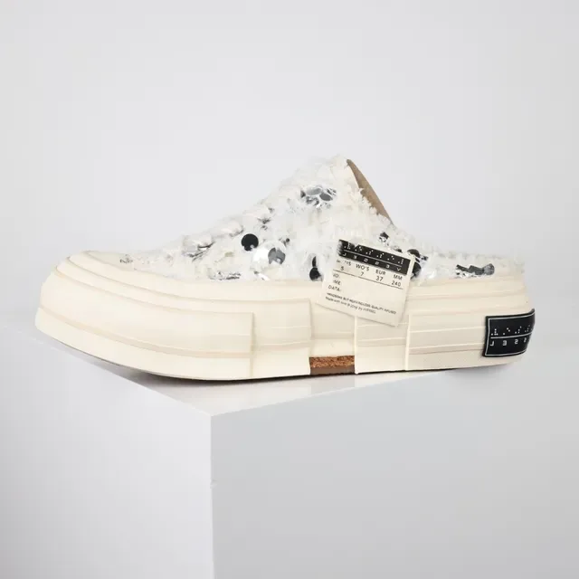 Off-White Fuzzy Sequin Platform Mule Casual Shoes 9