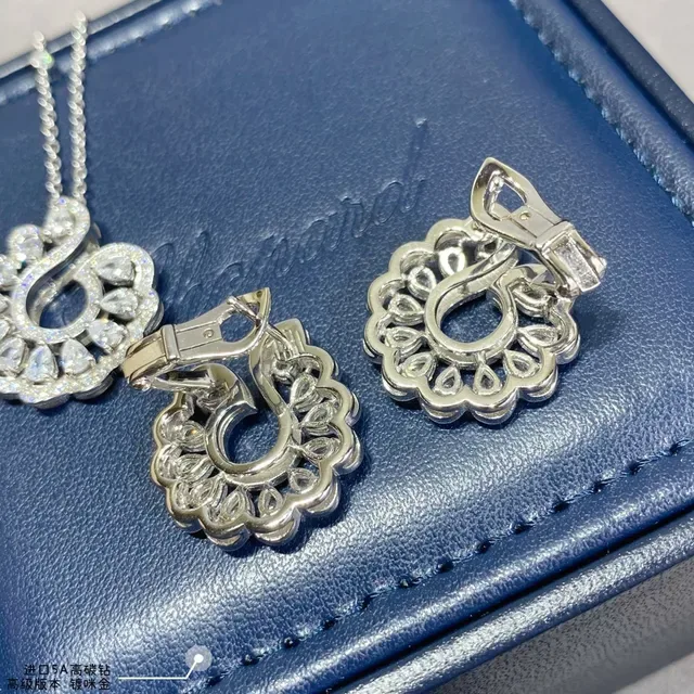 Ornate Floral Scroll Diamond-Set Clip-On Earrings 2