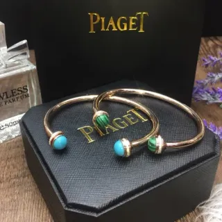 Piaget Possession فيروزي ومالاخايت حجر كريم أساور مفتوحة