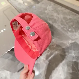 Pink Solid Cotton Twill Snapback Baseball Cap
