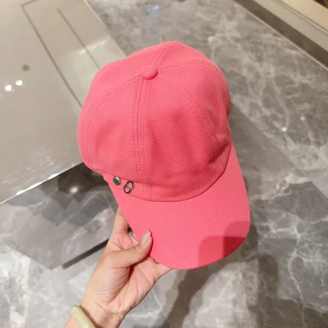 Pink Solid Cotton Twill Snapback Baseball Cap 5