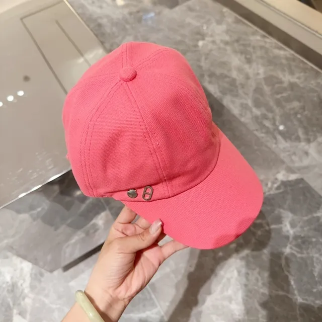 Pink Solid Cotton Twill Snapback Baseball Cap 8
