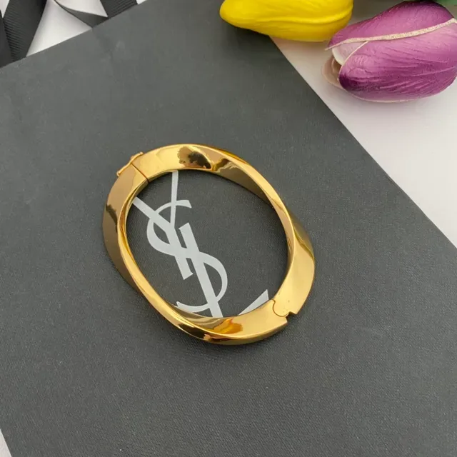 Polished Gold-Tone Hinged Bangle Bracelet 9