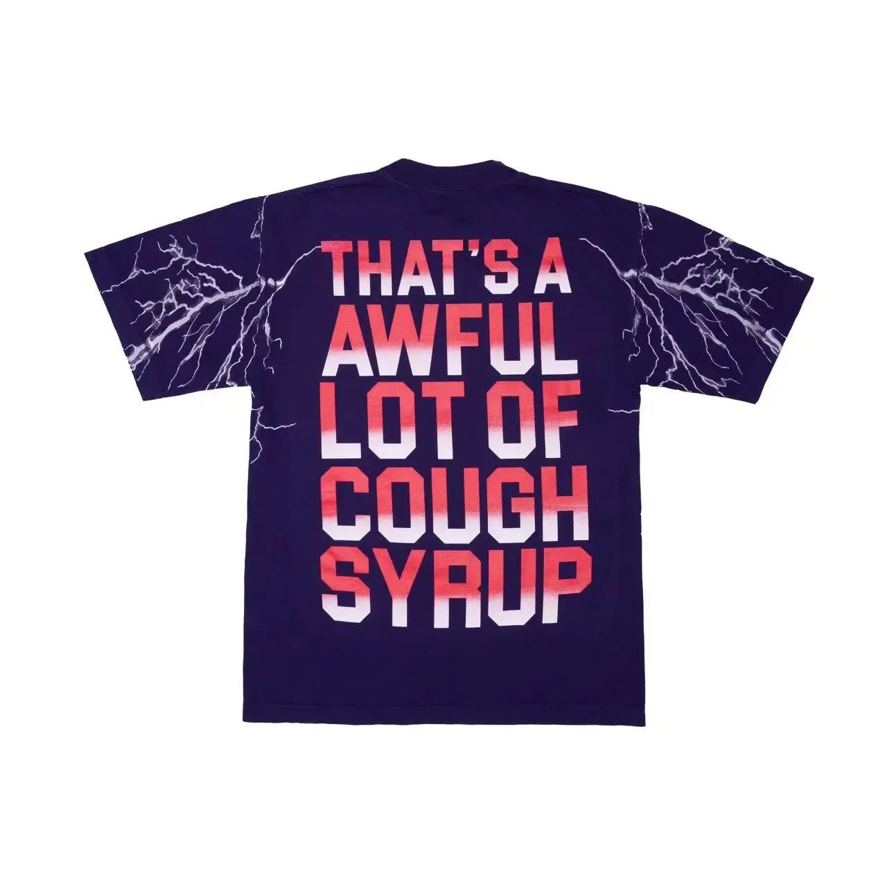 Camiseta com estampa gráfica de raio roxo 3