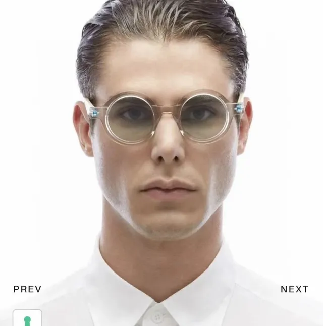 Gafas de sol marco negro redondo lentes gradient 5