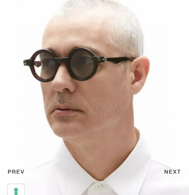Gafas de sol marco negro redondo lentes gradient 7