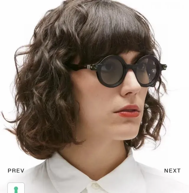 Gafas de sol marco negro redondo lentes gradient 8