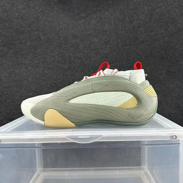 Sage Green and Mustard Yellow Sculpted Layered Sneaker 2