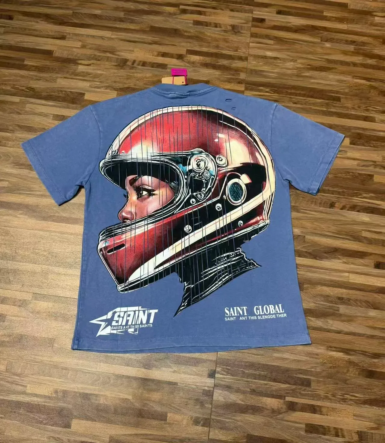 SAINT GLOBAL Helmet Graphic Print T-Shirt 16