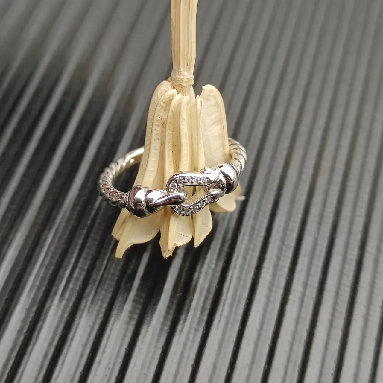 Silver and Gold Tone Twisted Rope Animal-Head Motif Rings 6