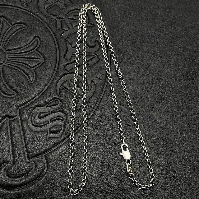 Silver Black Ball Chain Metallic Necklace 8