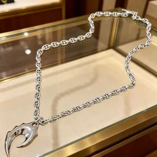 Collier Chaîne Chunky Mariner Link Argentée Section Texturée