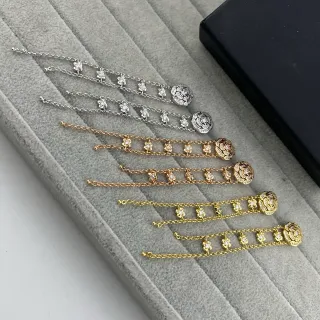 سوار فضي ذهبي نمط زهري Pavé-Set أحجار