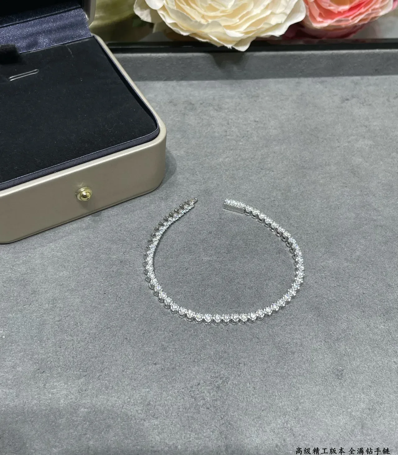 Silver-Tone Full-Pavé Linear Bracelets 5