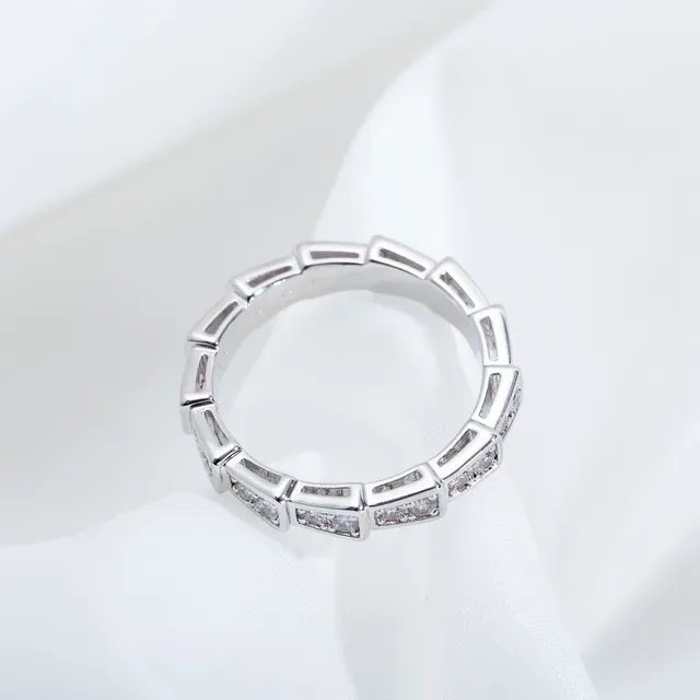 Silver-Tone Geometric Channel-Set Pavé Ring 4