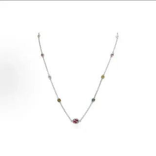 Collier Multi-Gemmes Station Ton Argent
