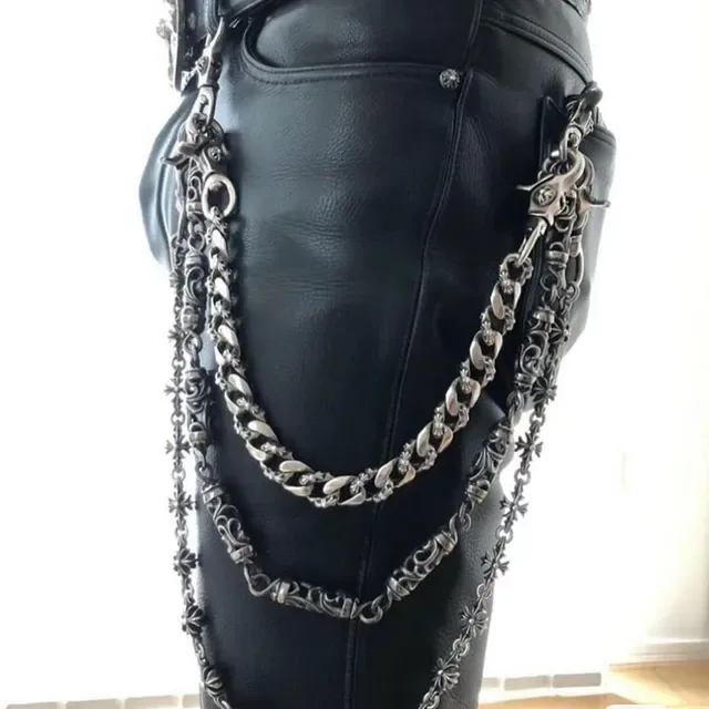 Silver-Toned Oxidized Curb Link Chain Bracelet 5