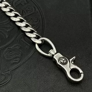 Silver-Toned Oxidized Curb Link Chain Bracelet 9